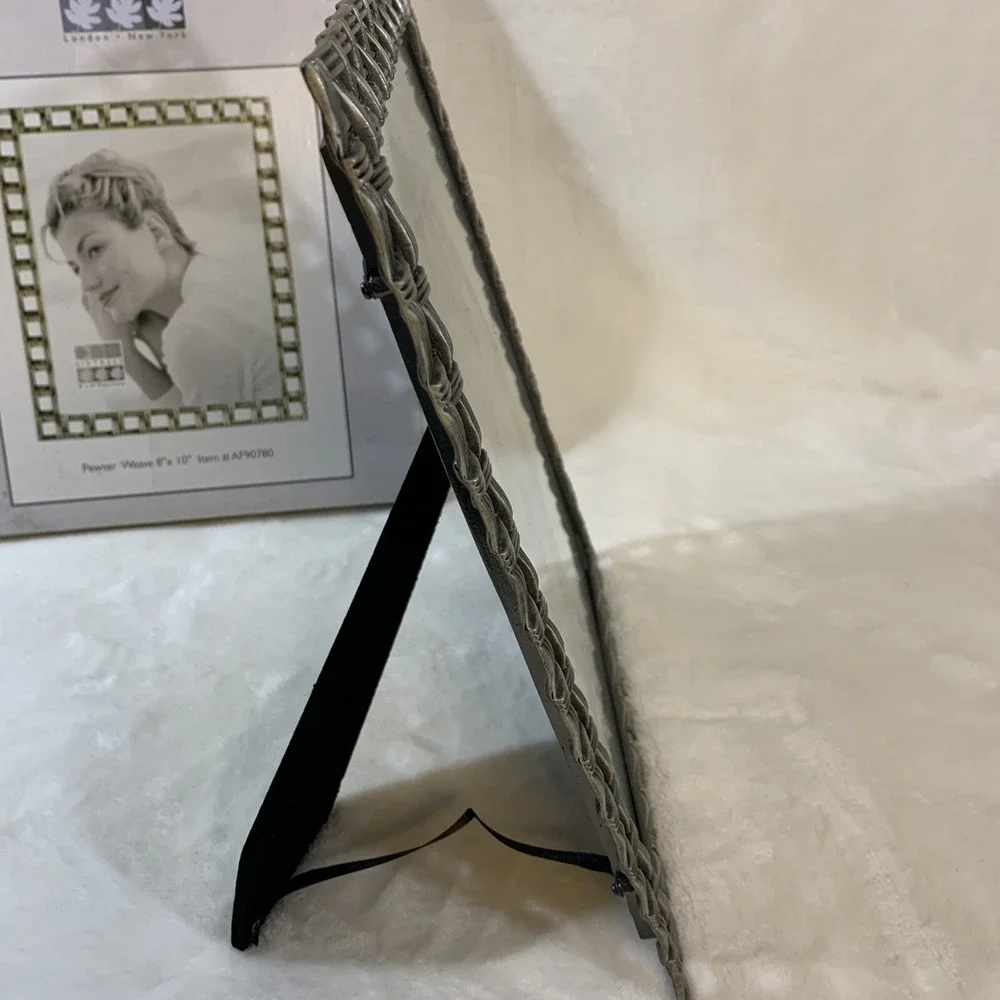 Sixtrees 8x10 Pewter Weave Large‎ Metal Picture Photo Frame New With Open Box
